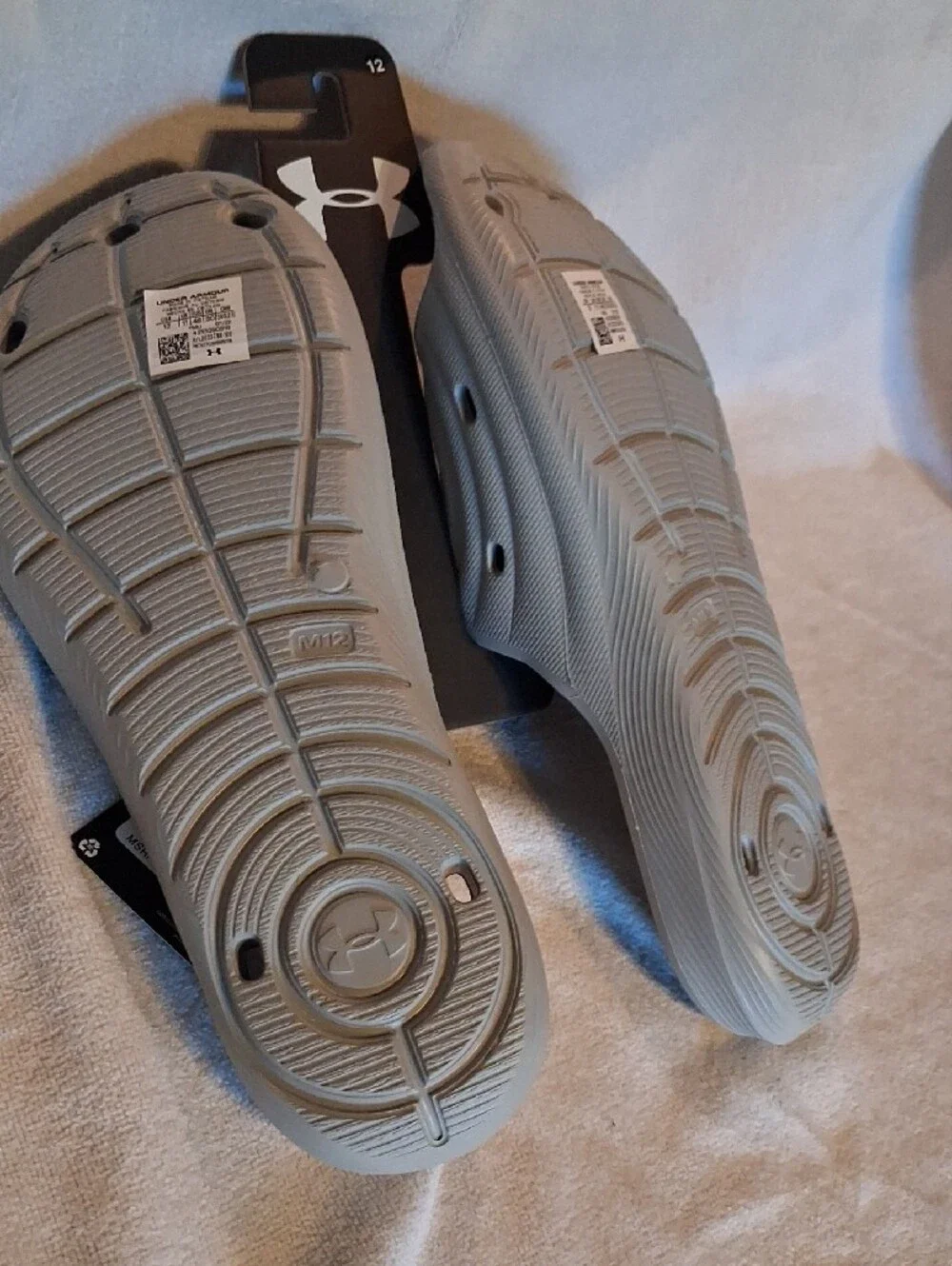 Under Armour Light Gray Men's Slide Sandals Locker Slides Size 12